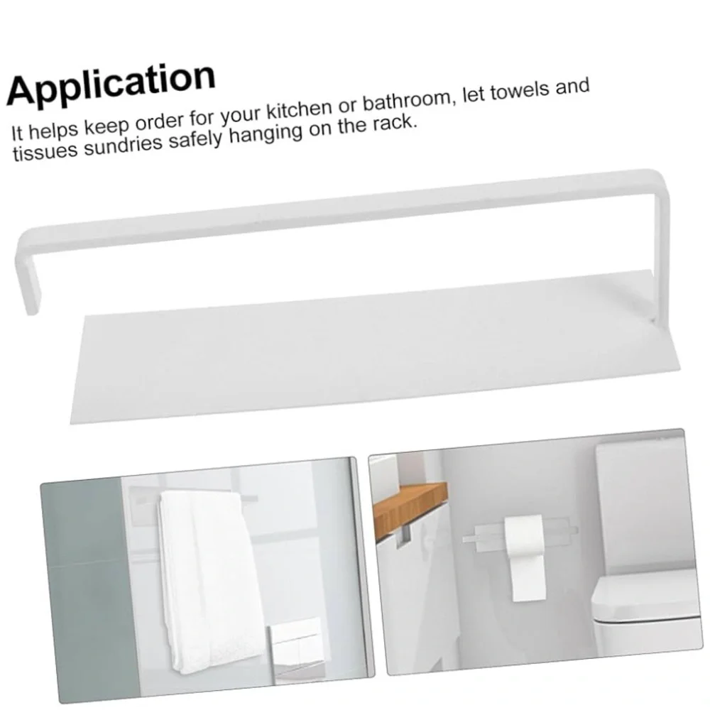 White Magnetic Towel Rack